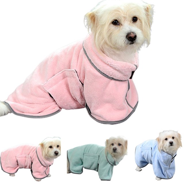 Microfiber Dog Drying Wrap in Pink